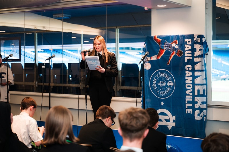 Heath Lane Academy pupil's speech wins prize at Stamford Bridge event