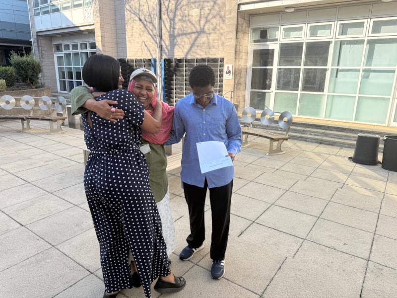 Ernest Bevin Academy sixth formers celebrate uplift in top grades at A Level
