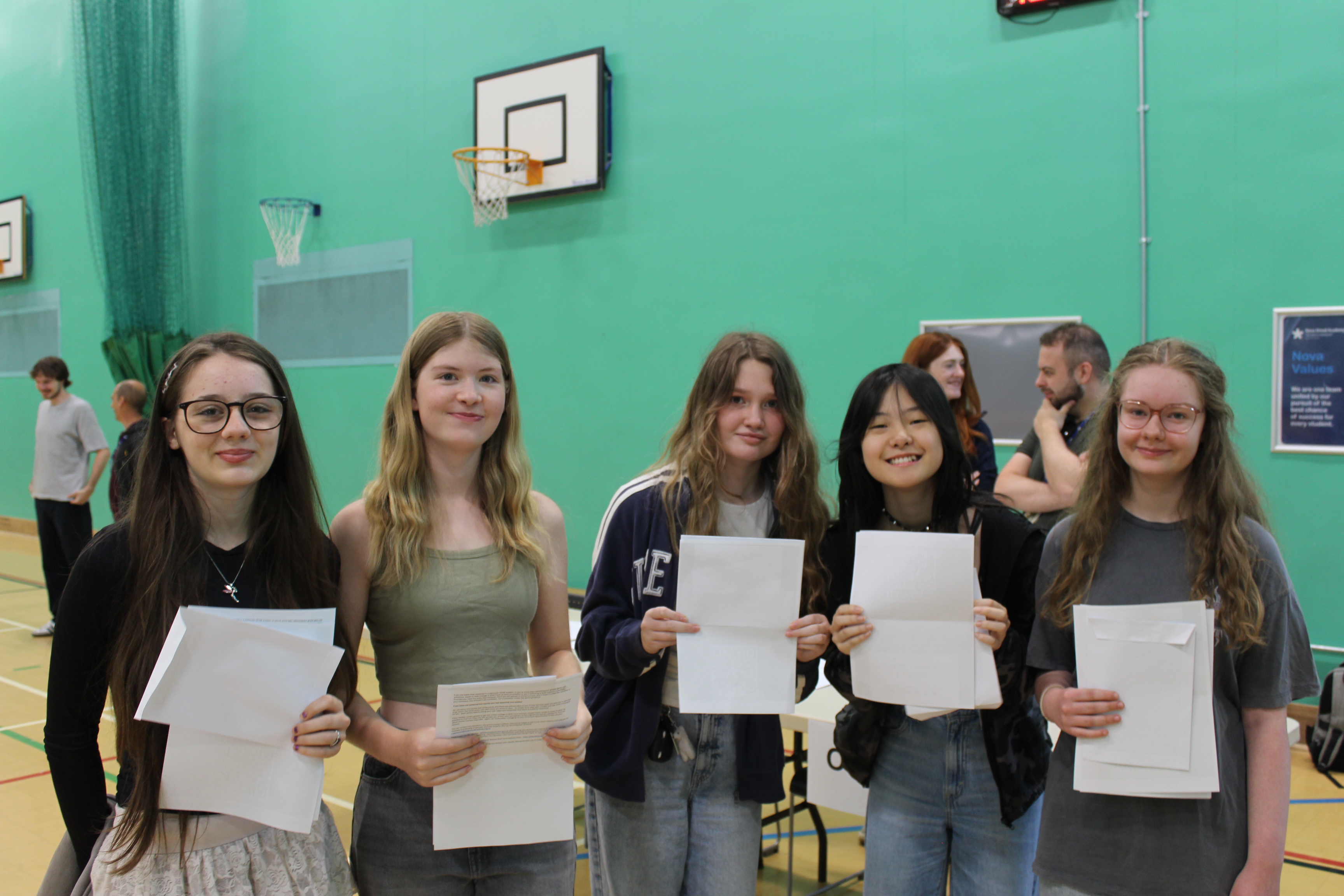 Year 11 pupils at Nova Hreod Academy celebrate GCSE success