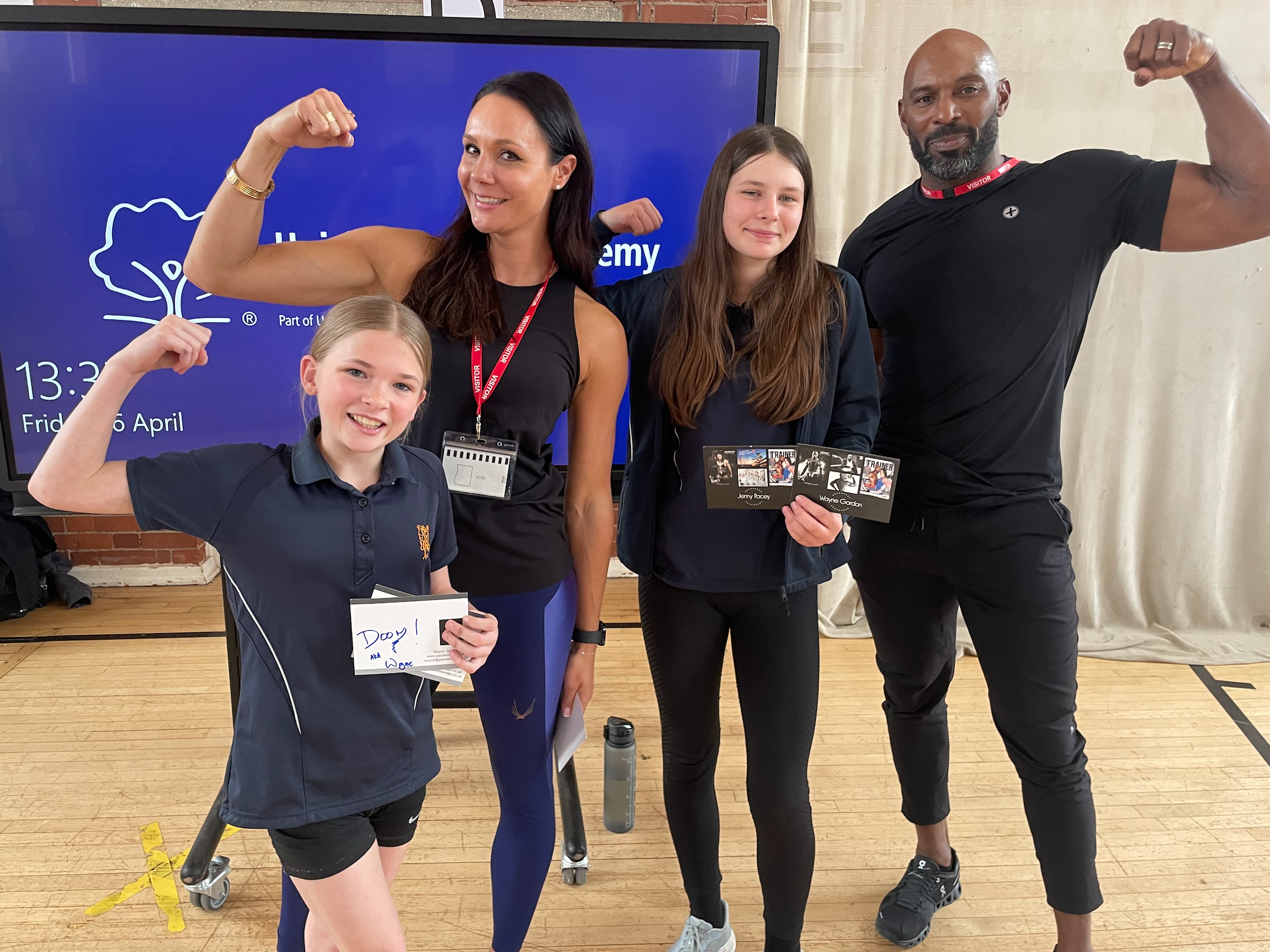 Former Gladiators Put Students Through Their Paces